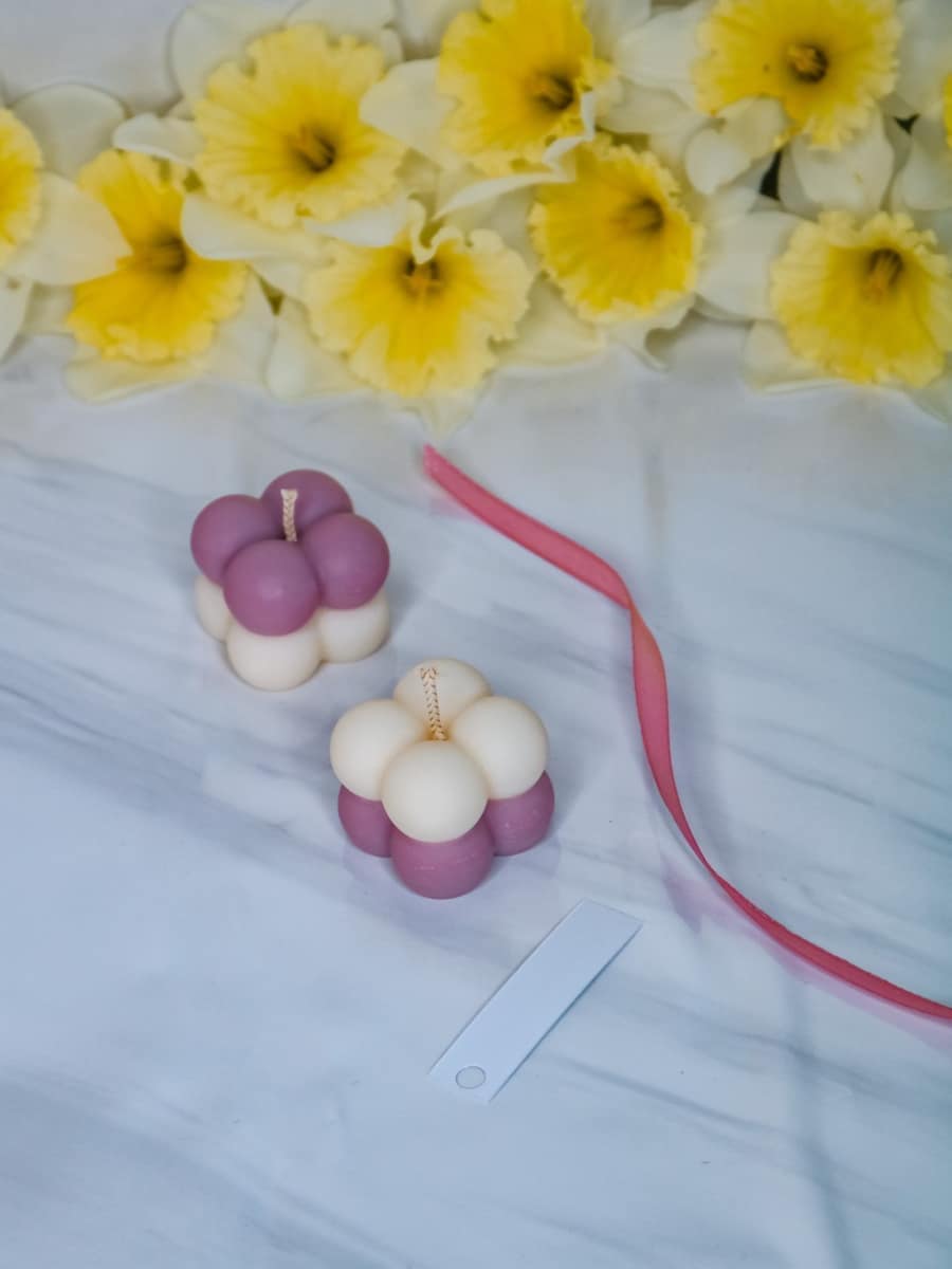 Marturii Botez lumanare Bubble  - simpla - imagine 5